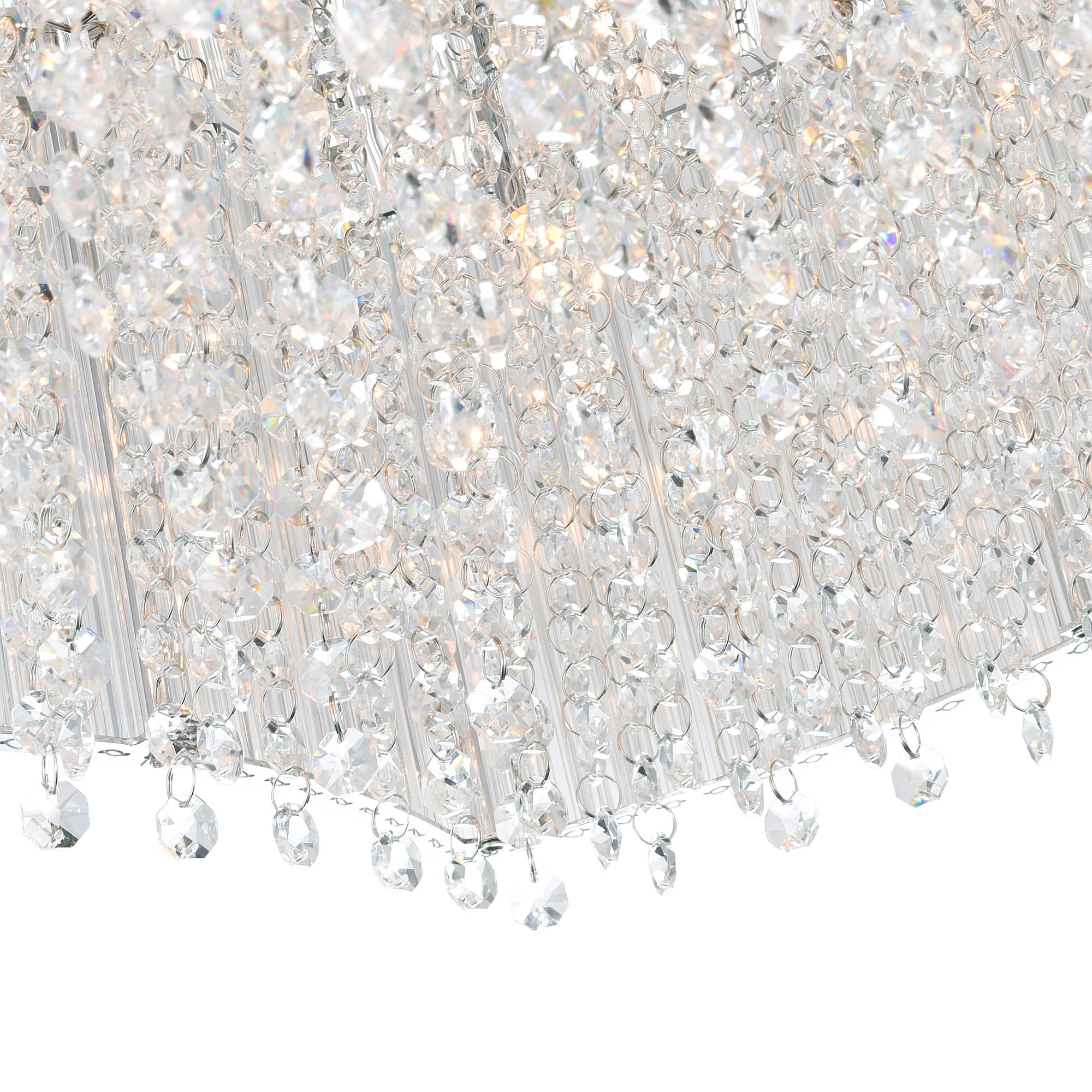 Image 4 Elsa 10 Light 20in Chrome Drum Shade Chandelier more views