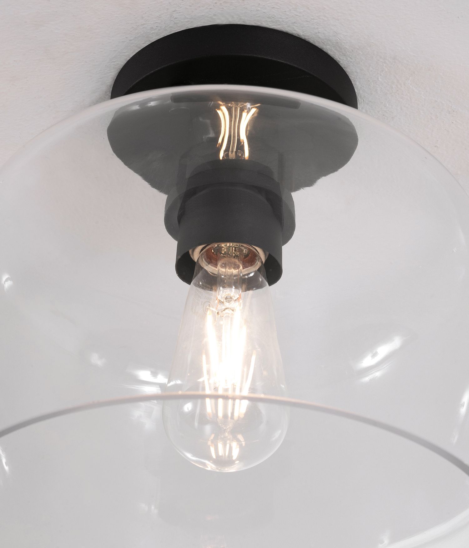 Image 4 Elsa 10" Wide Black Semi-Flush more views