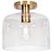 Elsa 10" Wide Light Antique Brass Semi-Flush