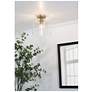 2_Elsa 10" Wide Light Antique Brass Semi-Flush more views
