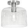 1_Elsa 10" Wide Satin Nickel Semi-Flush