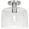 Elsa 10" Wide Satin Nickel Semi-Flush