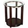 Elsa 23" Wide Dark Brown Wood Round End Table