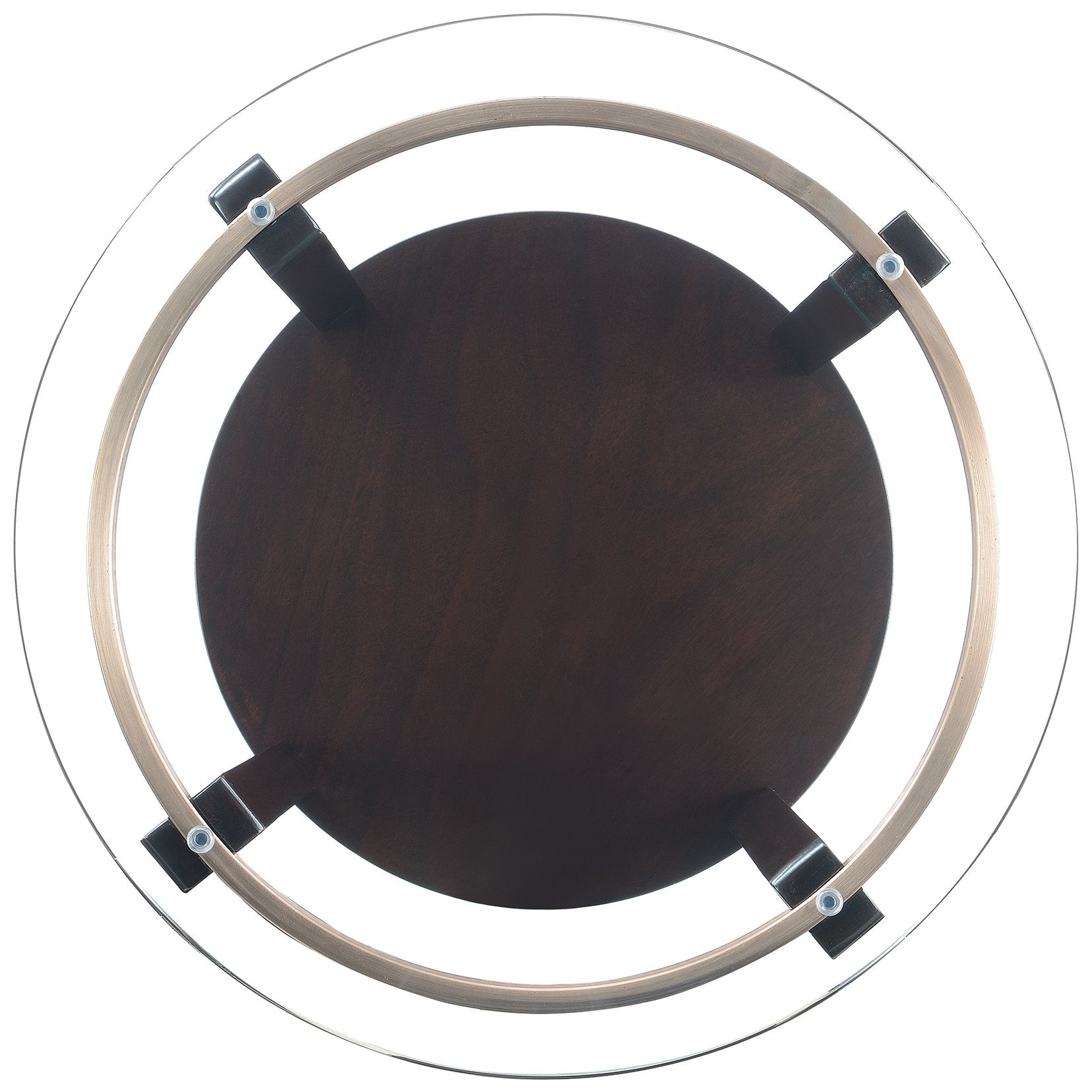 Image 3 Elsa 23" Wide Dark Brown Wood Round End Table more views