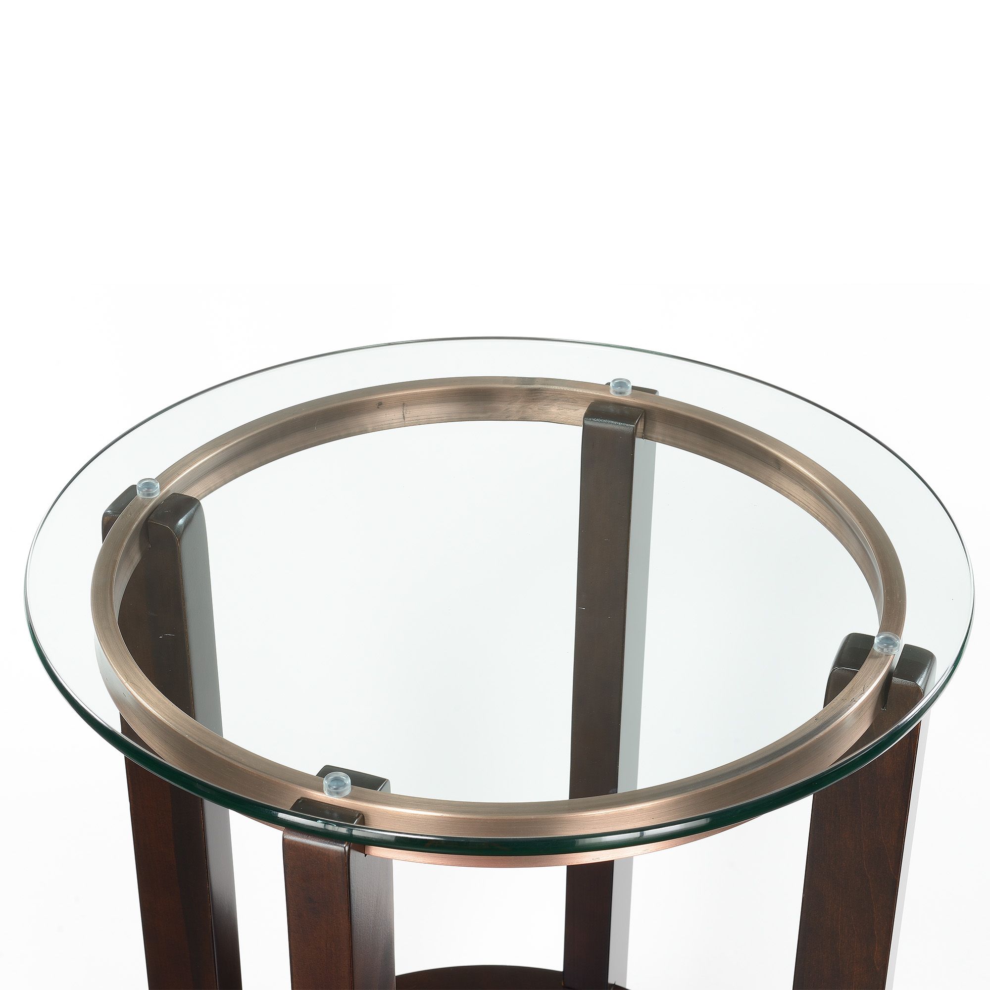 Image 4 Elsa 23" Wide Dark Brown Wood Round End Table more views