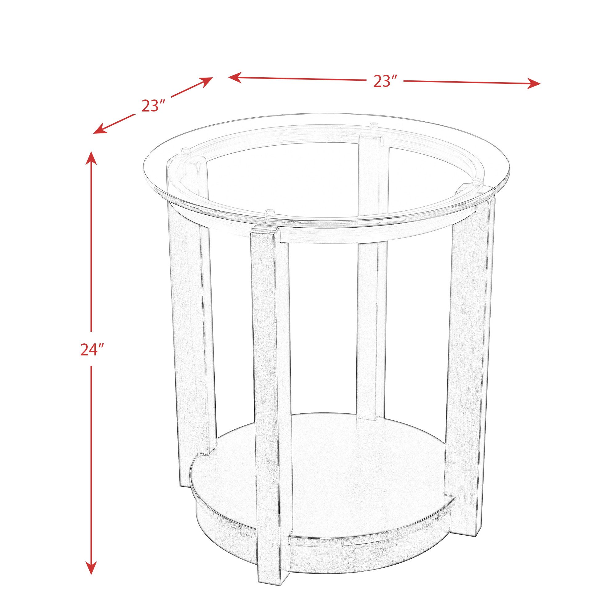 Image 6 Elsa 23" Wide Dark Brown Wood Round End Table more views