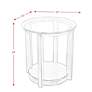 6_Elsa 23" Wide Dark Brown Wood Round End Table more views