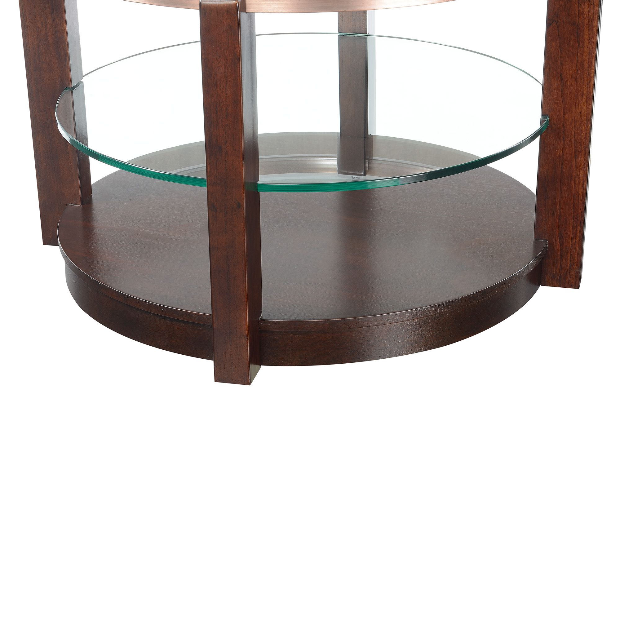 Image 3 Elsa 35" Wide Dark Brown Wood Round Coffee Table more views