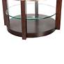 3_Elsa 35" Wide Dark Brown Wood Round Coffee Table more views