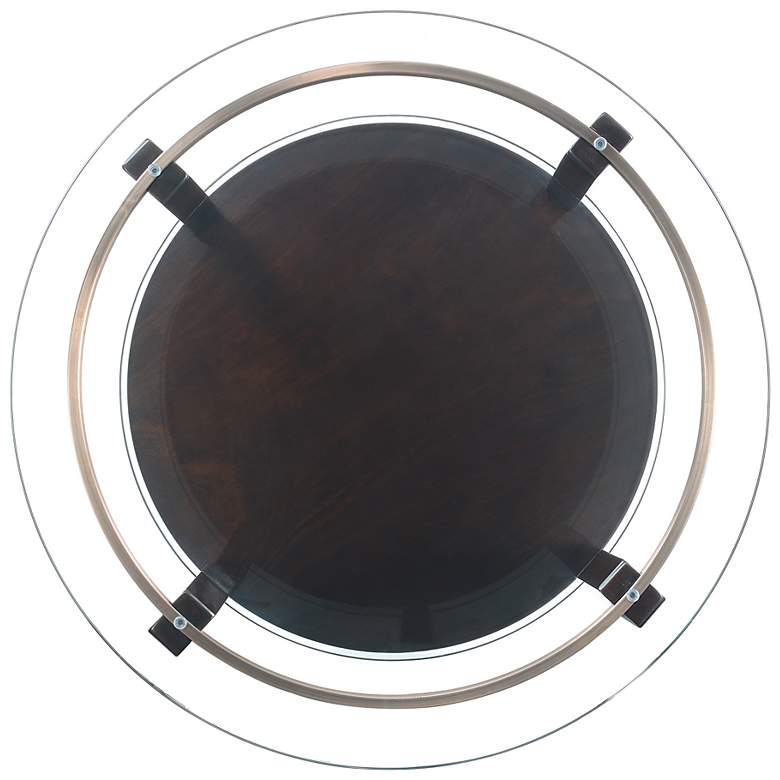 Image 4 Elsa 35" Wide Dark Brown Wood Round Coffee Table more views