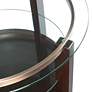 5_Elsa 35" Wide Dark Brown Wood Round Coffee Table more views