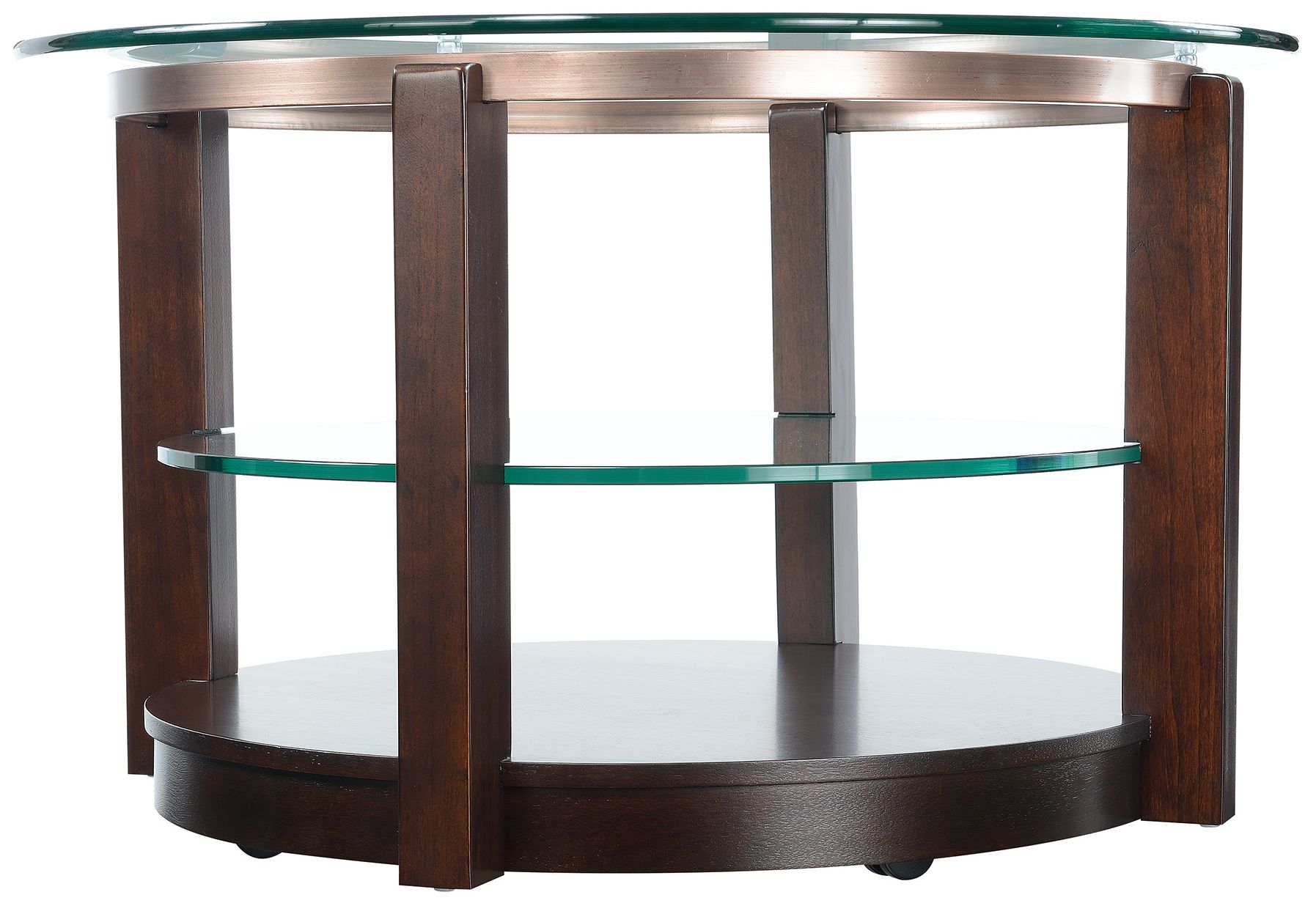 Image 6 Elsa 35" Wide Dark Brown Wood Round Coffee Table more views