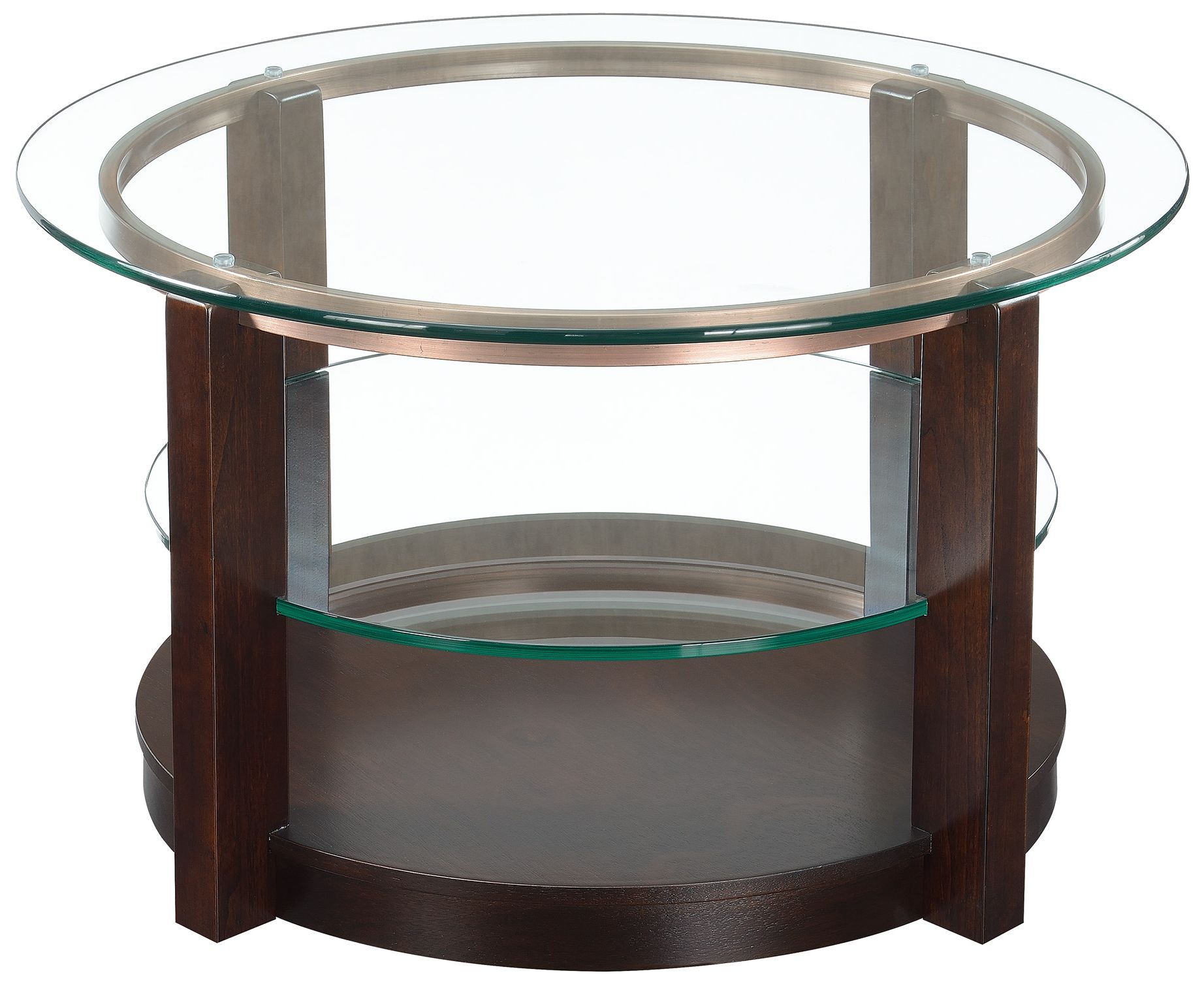 Image 7 Elsa 35" Wide Dark Brown Wood Round Coffee Table more views