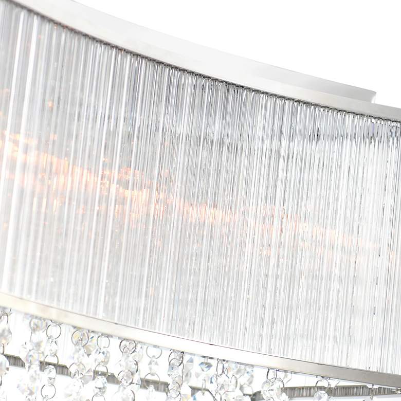 Image 5 Elsa 36" Wide Chrome and Crystal Linear Chandelier more views