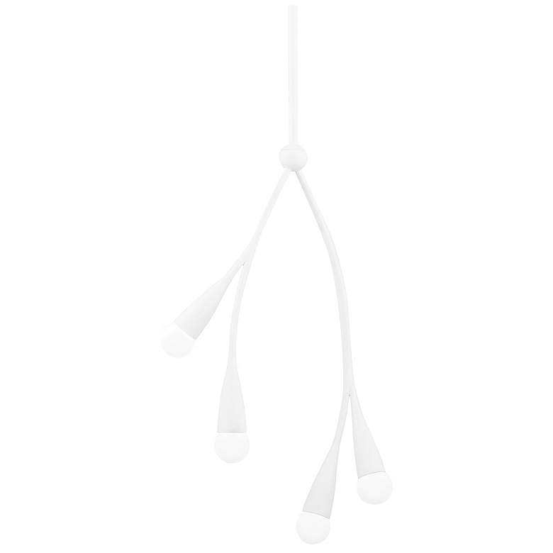 Image 1 Elsa 4 Light Pendant Textured White