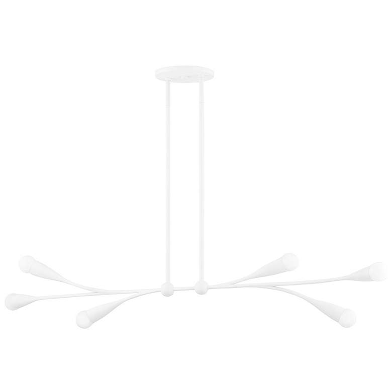 Image 3 Elsa 6 Light Linear Textured White