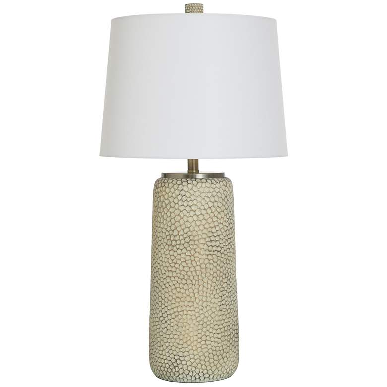 Image 1 Elsbeth 31.5" High Baffo Gold Transitional Table Lamp With Off-White S