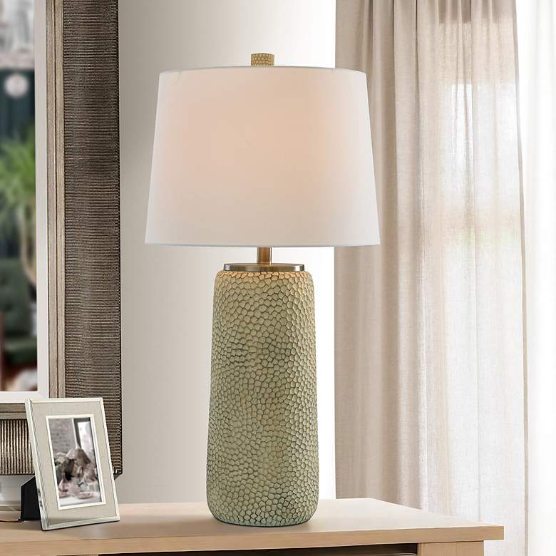 Image 1 Elsbeth 31.5" High Baffo Gold Transitional Table Lamp With Off-White S