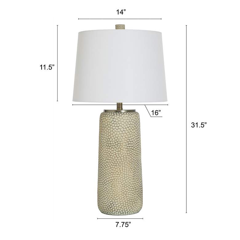Image 7 Elsbeth 31.5" High Baffo Gold Transitional Table Lamp With Off-White S more views