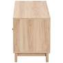 Elsbeth 43 1/4"W Brown Wood Natural Rattan 2-Door TV Stand