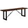 Elsbeth 54" Wide Walnut Wood Black Metal Rectangular Bench
