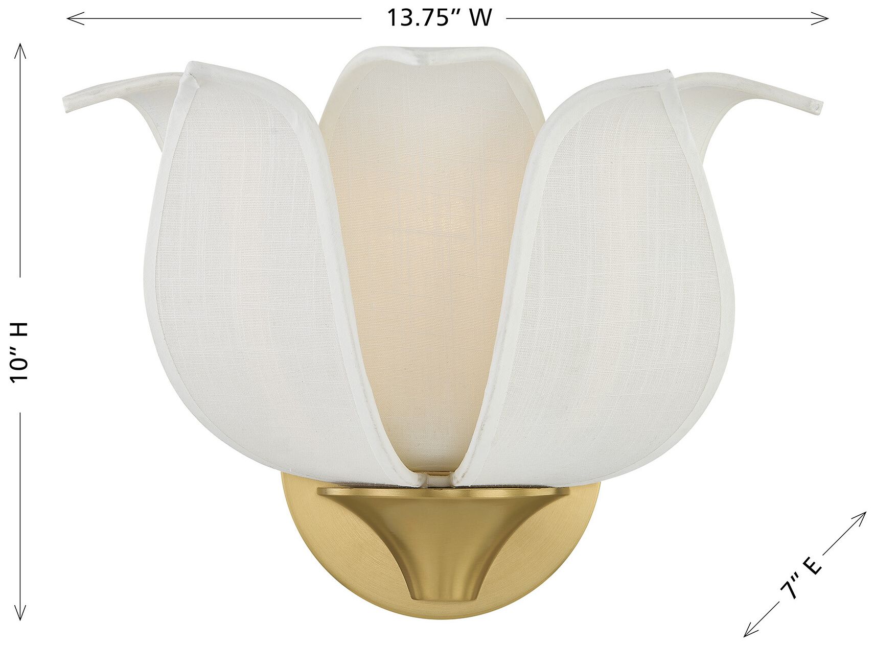 Image 6 Elsie 1-Light Wall Sconce in Warm Brass by Breegan Jane more views
