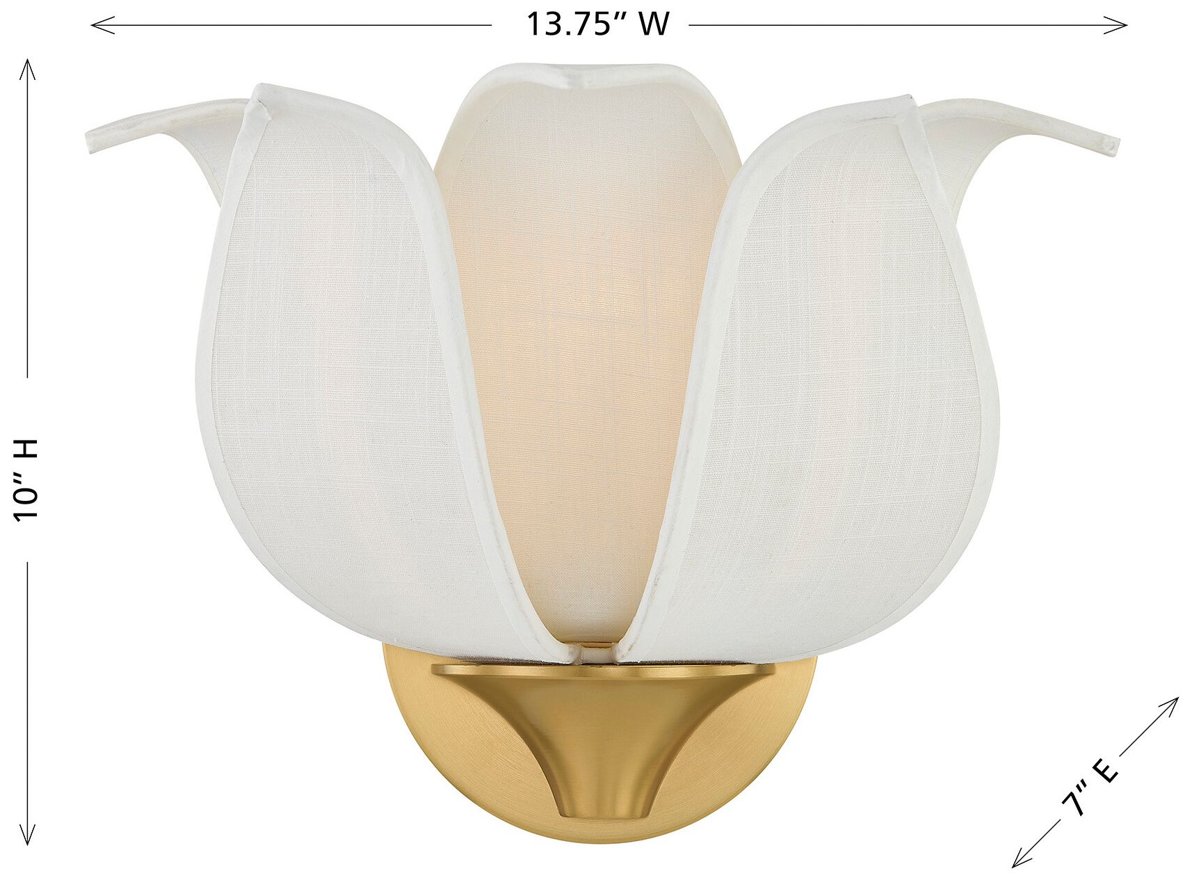 Elsie 1-Light Wall Sconce in Warm Brass by Breegan Jane