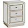 Elsinore 20" Wide 3-Drawer Silver Mirrored Accent Table