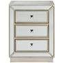 Elsinore 20" Wide 3-Drawer Silver Mirrored Accent Table in scene