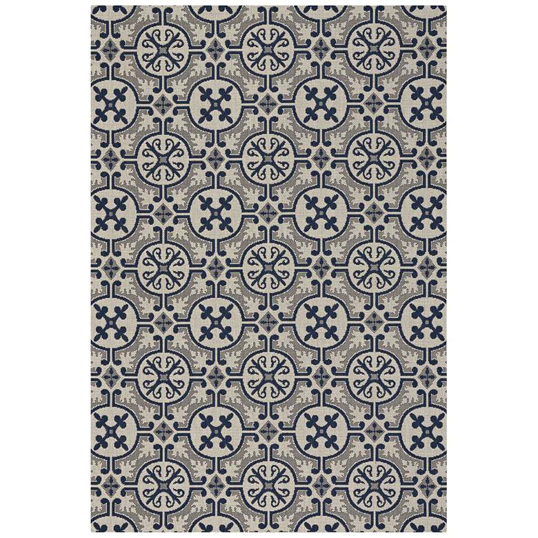 Image 1 Elsinore-Tile 4737RS475 5'3"x7'6" Midnight Blue Area Rug
