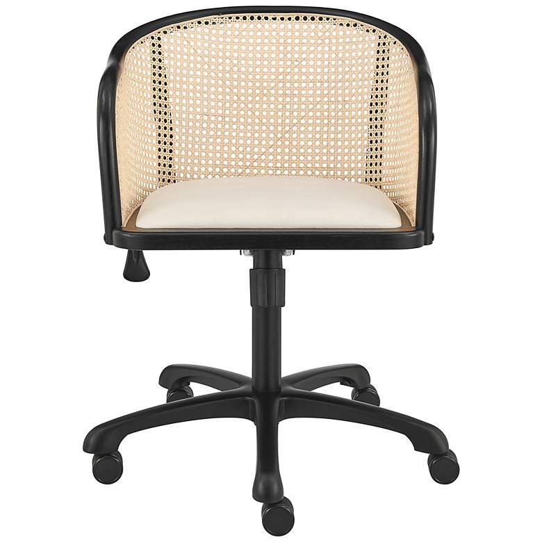 Image 5 Elsy Black Wood Adjustable Swivel Office Chair more views