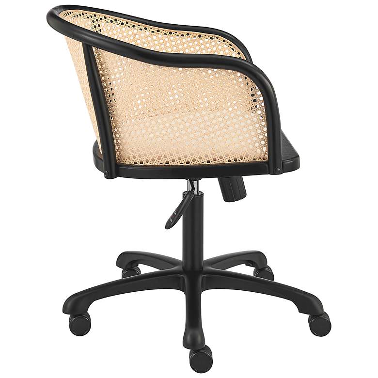 Image 6 Elsy Black Wood Adjustable Swivel Office Chair more views