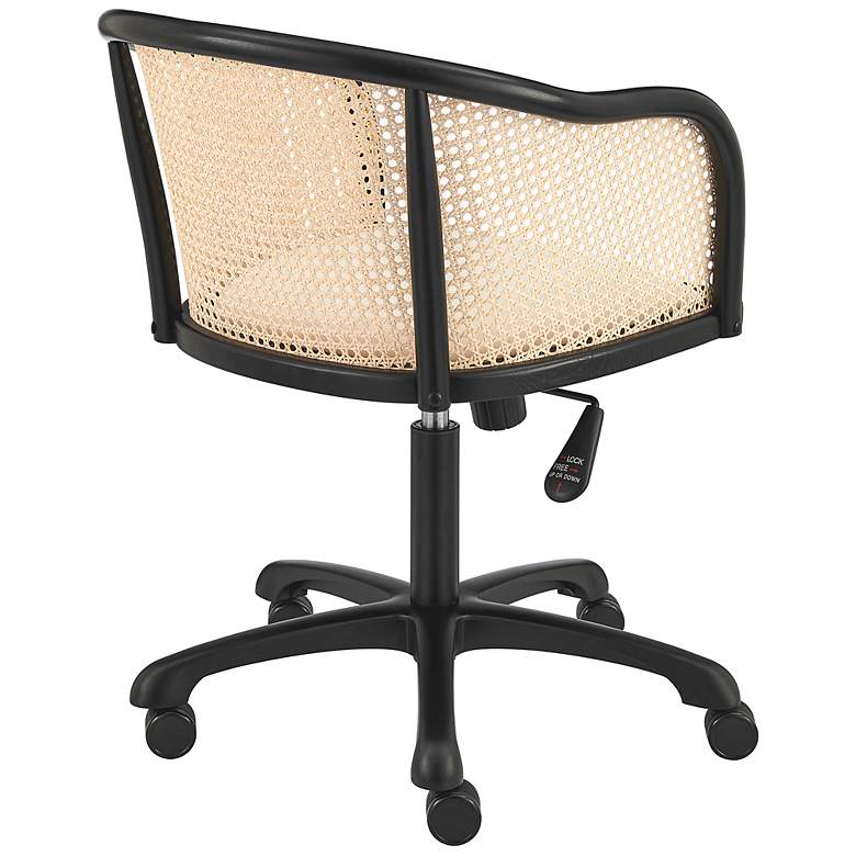 Image 7 Elsy Black Wood Adjustable Swivel Office Chair more views