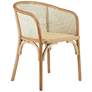 Elsy Natural Wood and Rattan Armchair