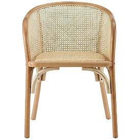 Image2 of Elsy Natural Wood and Rattan Armchair more views