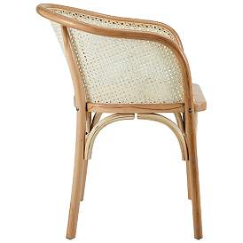 Image3 of Elsy Natural Wood and Rattan Armchair more views