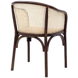 Image4 of Elsy Walnut Wood and Natural Rattan Armchair more views