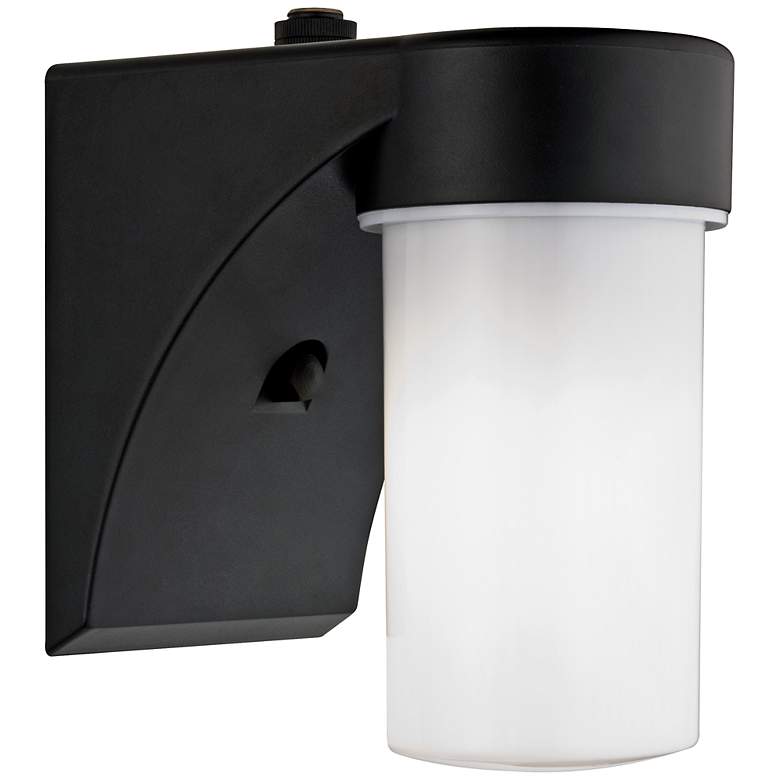 Eltham Black 7 1/2&quot; High Dusk-to-Dawn Outdoor Wall Light