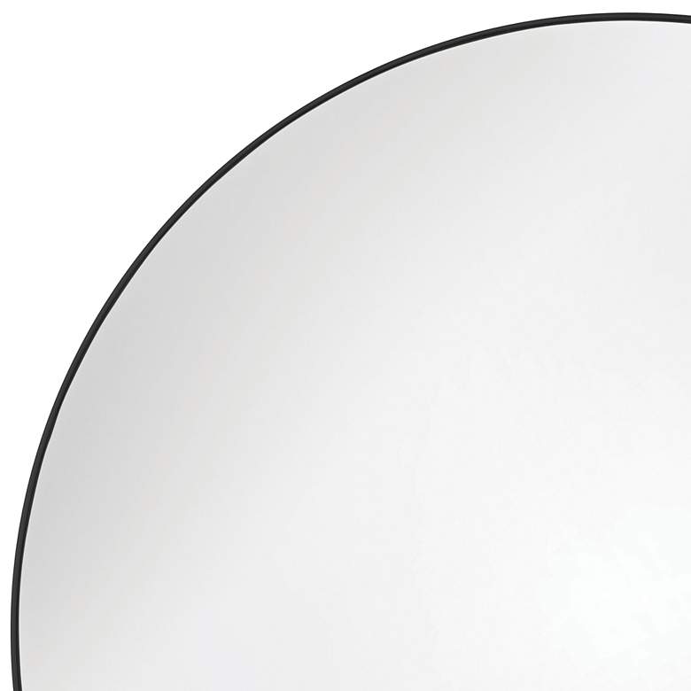Image 3 Eltham Matte Black 60" Round Oversized Wall Mirror more views
