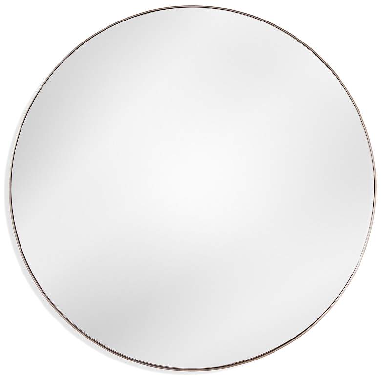 Image 2 Eltham Silver 60" Oversized Round Wall Mirror