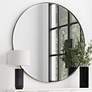 Eltham Silver 60" Oversized Round Wall Mirror