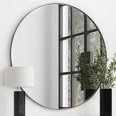 Eltham Silver 60" Oversized Round Wall Mirror