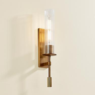 Elton 18 1/2" High Patina Brass Wall Sconce
