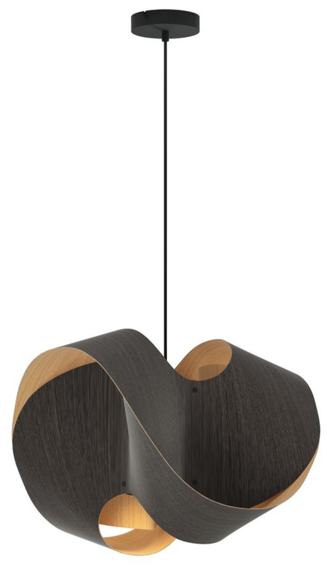Image 2 Elvira 50 19.6" Wide Modern Ebony Recycled Wood Pendant