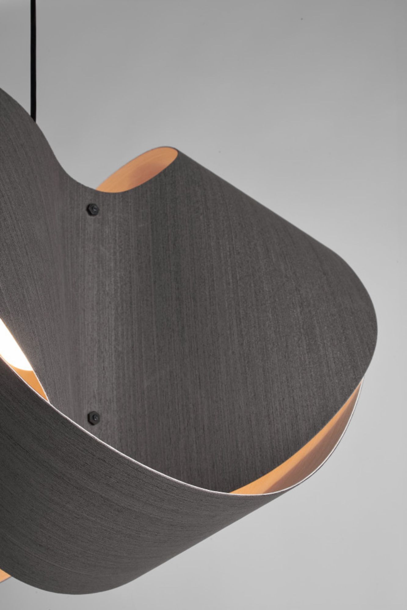 Image 3 Elvira 50 19.6" Wide Modern Ebony Recycled Wood Pendant more views