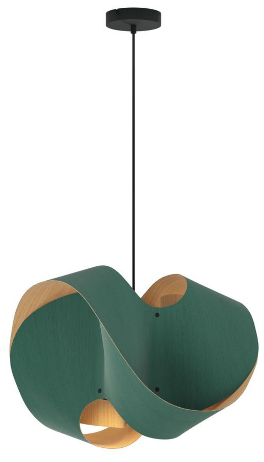 Elvira 50 19.6"W Modern Light Petrol Recycled Wood Pendant Made to Order