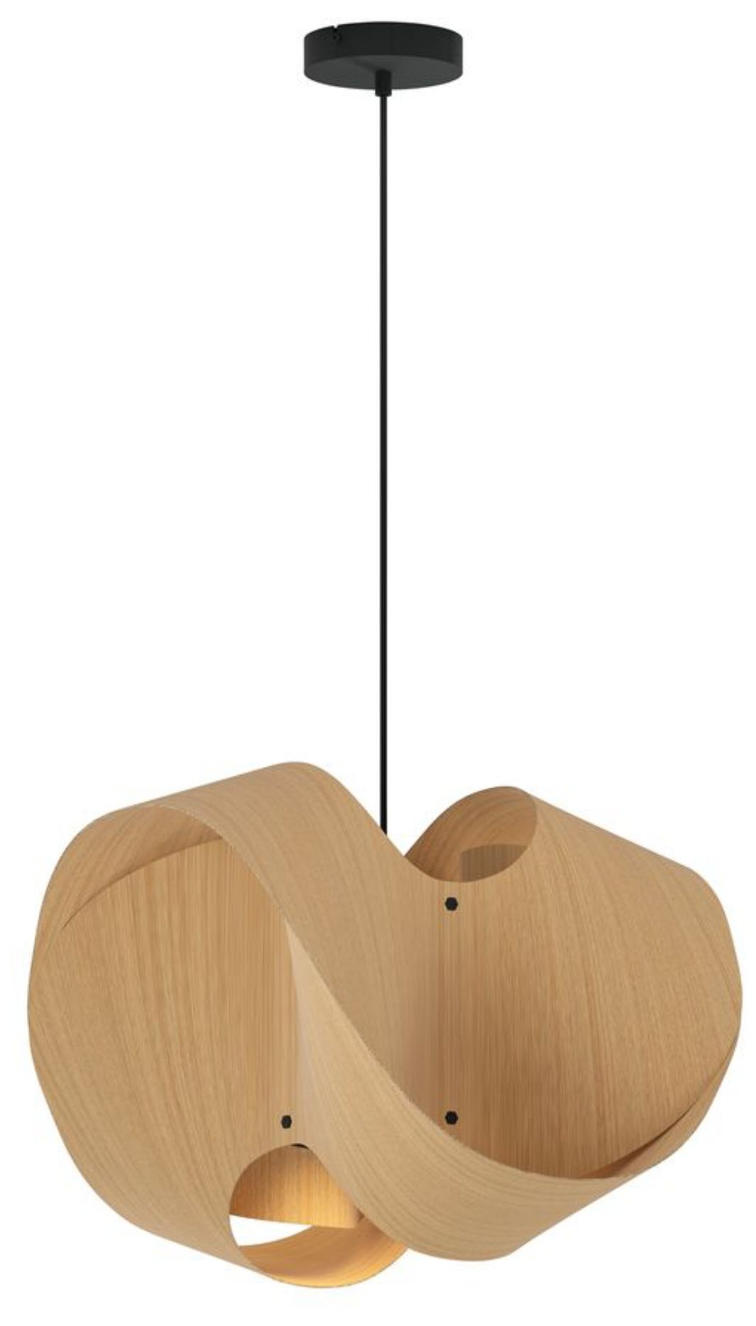 Image 2 Elvira 50 19.6" Wide Modern Ash Recycled Wood Pendant - Made to Order