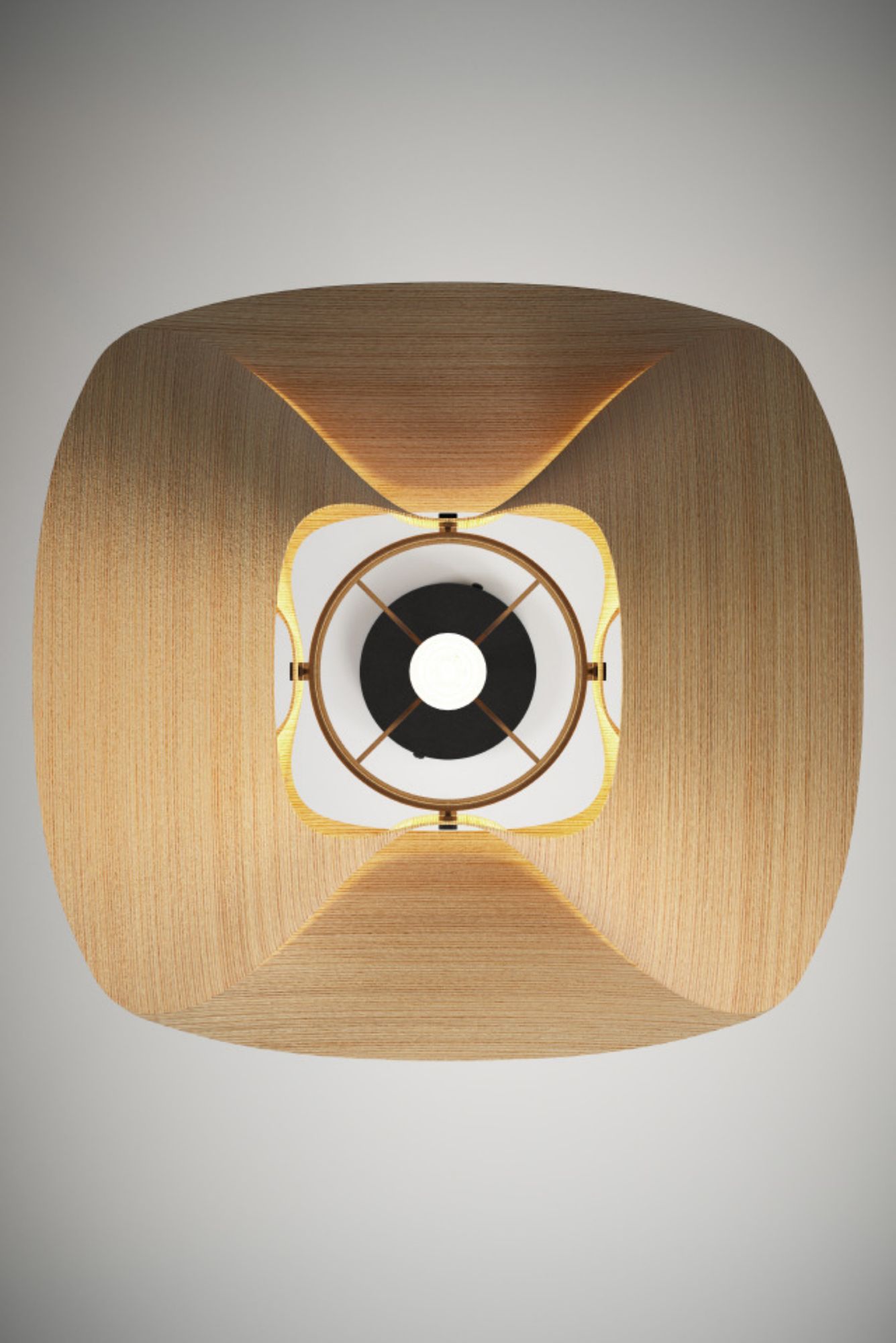 Image 4 Elvira 50 19.6" Wide Modern Ash Recycled Wood Pendant - Made to Order more views