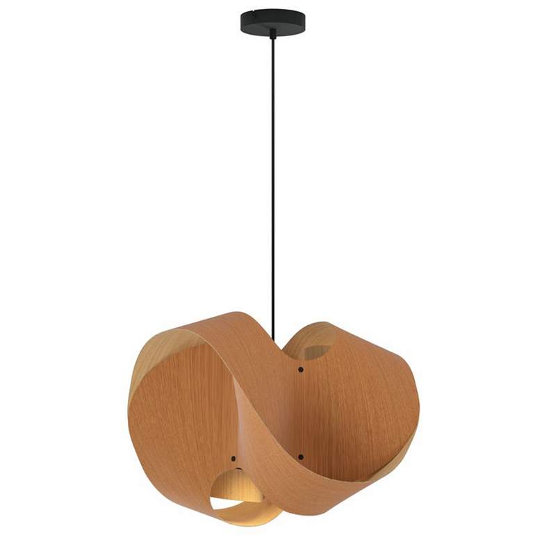 Image 1 Elvira 50 19.6" Wide Modern Beech Recycled Wood Pendant