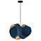Elvira 50 19.6" Wide Modern Blue Recycled Wood Pendant